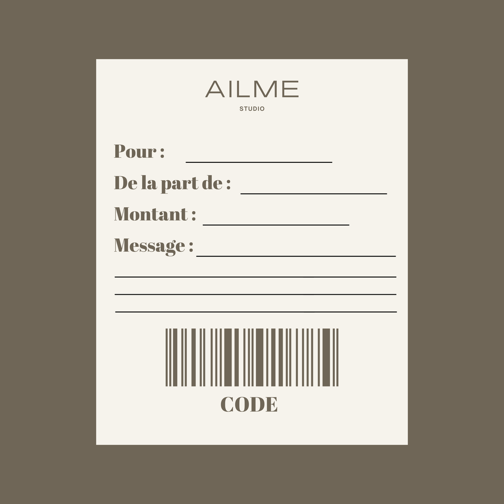 Carte cadeau AILME STUDIO (Numérique)